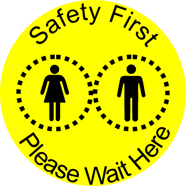 Round Safety First Floor Decal