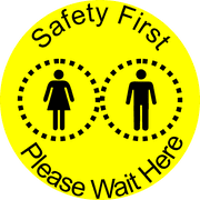 Round Safety First Floor Decal
