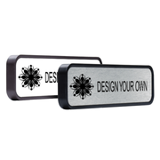 Engraved 2" x 9" Rounded Plastic Wall Name Plate