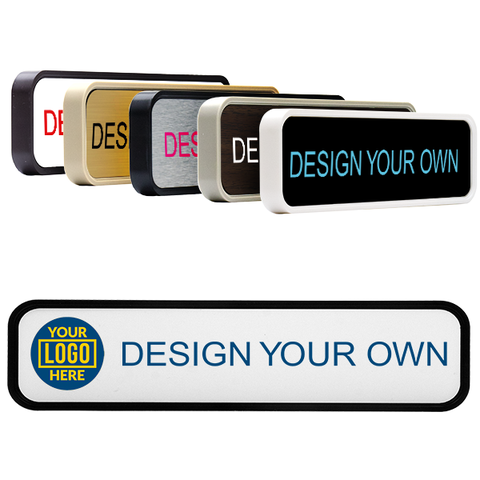 Rounded 2" x 9" Full Color Wall Sign with Holder