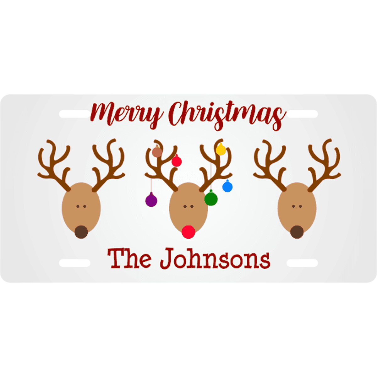 Rudolph and Friends Holiday License Plate