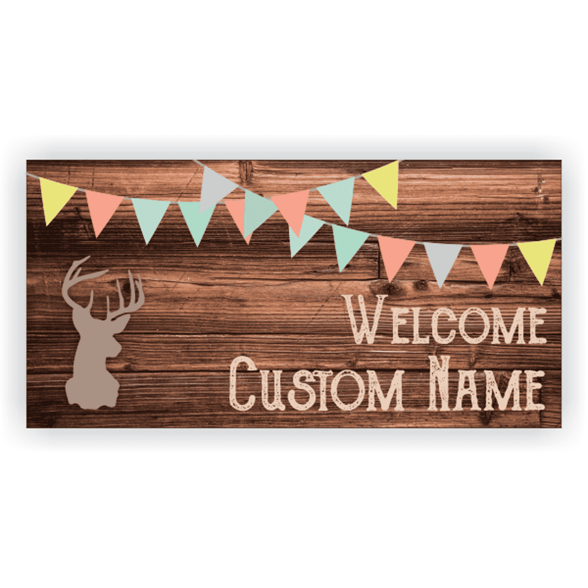 Rustic Baby Boy Shower Banner - 3' x 6'