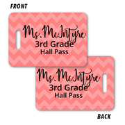 Chevron Pattern School Bathroom Pass