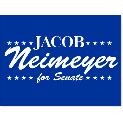 Script Stars Election Yard Sign | 18" x 24" - alternate view