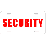 Security Industry Custom Front License Plate