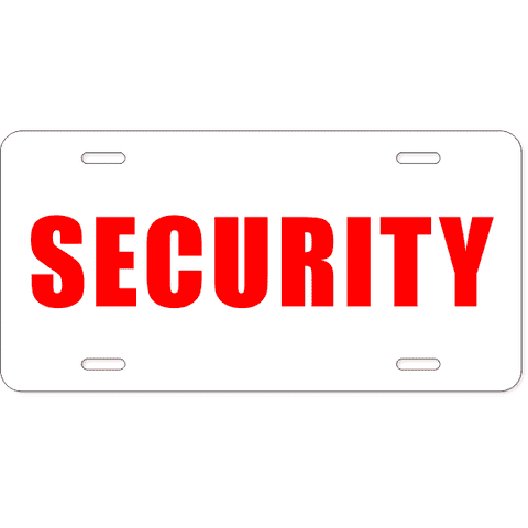 Security Industry Custom Front License Plate