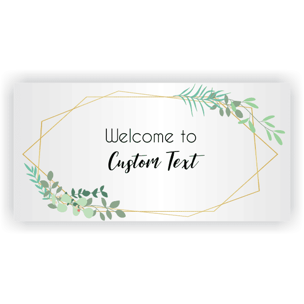 Simplistic 3" x 6" Floral Shower Banner