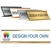Left Logo Full Color 2" x 8" Desk Plate