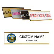 Left Logo Full Color 2" x 8" Wall Plate with Holder