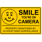 Smile You're On Camera Video Surveillance Yard Sign | 12" x 18"