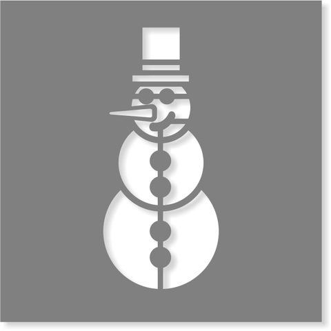 Choose Your Size Snowman Stencil