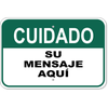 Spanish Custom Text Watch Out Aluminum Sign | 12" x 18"
