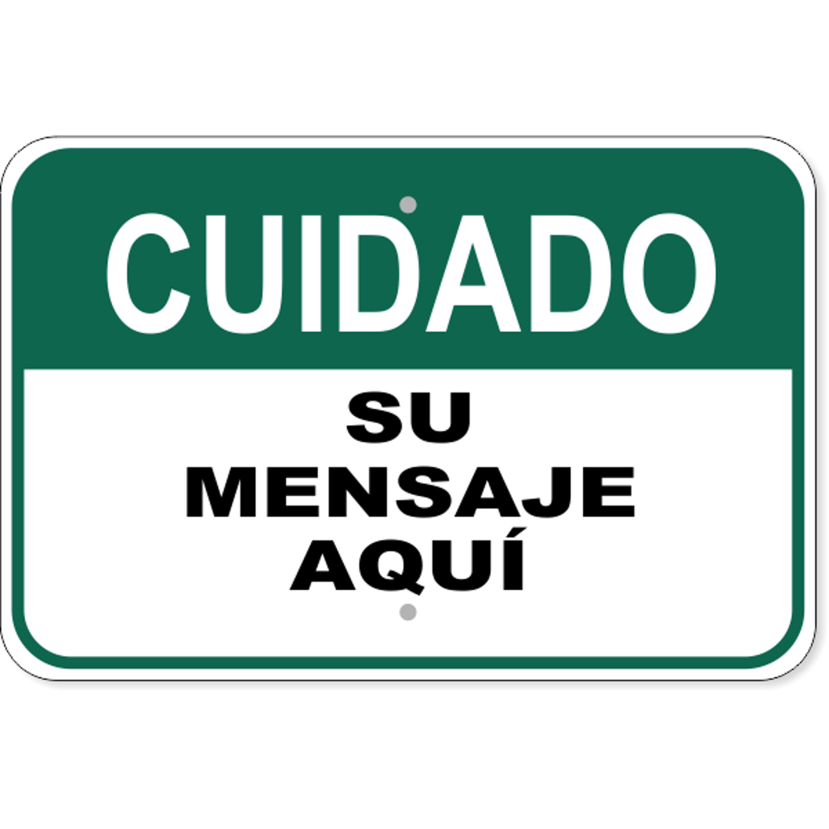 Spanish Custom Text Watch Out Aluminum Sign | 12" x 18"