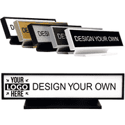 Square Corner 2" x 9" Engraved Desk Sign