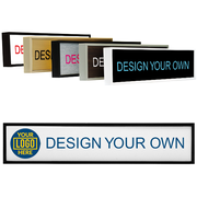 Square Corner Full Color Wall Sign with Plastic Holder - 2" x 9"