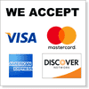 Square Credit Card Accepted Decal | 4" x 4"