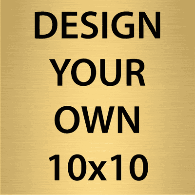 Square Engraved 10" x 10" Brass Signs - alternate view