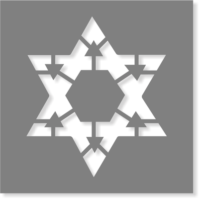 Star of David Stencil | Multiple Sizes
