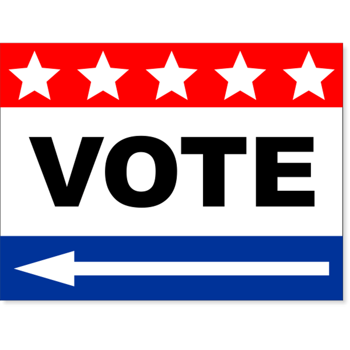 Stars & Bars Left Arrow Yard Sign | 18" x 24"
