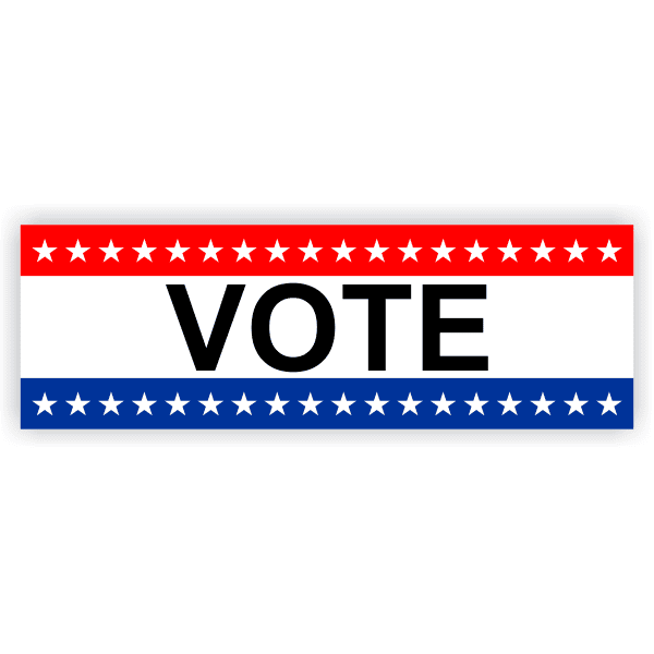 Stars Vote 2" x 6" Banner
