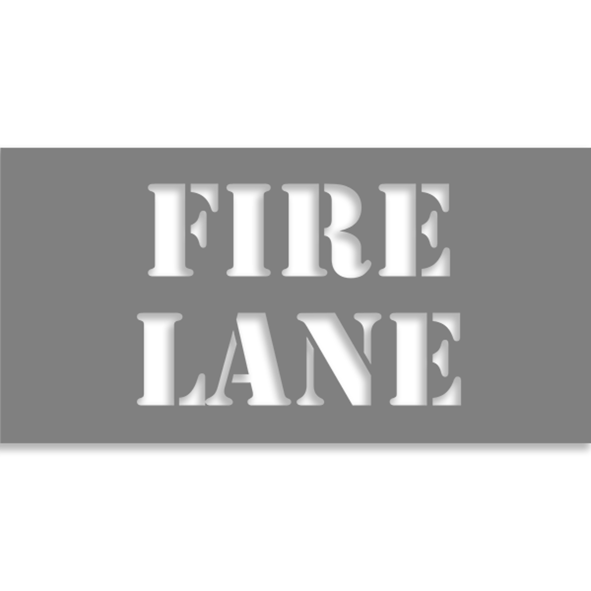 Fire Lane 4" x 8" Mylar Stencil