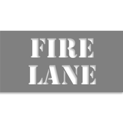 Fire Lane 4" x 8" Mylar Stencil