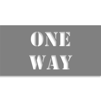 One Way 4" x 8" Mylar Stencil