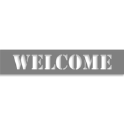 Welcome 2" x 10" Mylar Stencil