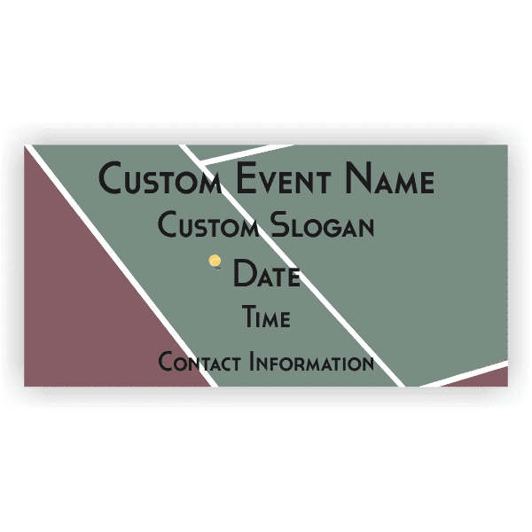 Tennis Tournament 3" x 6" Banner
