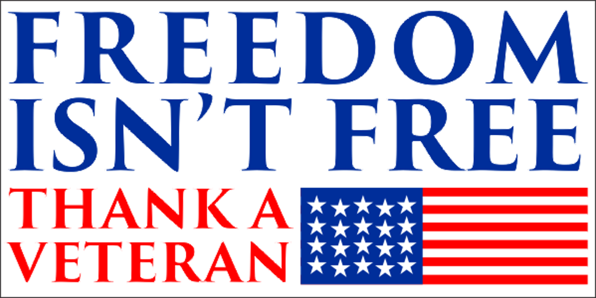 Thank a Veteran Bumper Sticker