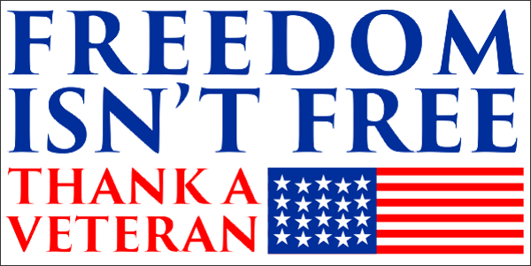 Thank a Veteran Bumper Sticker