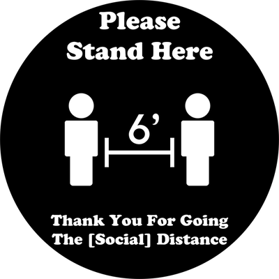 Thank You for Going the [Social] Distance Floor Decal