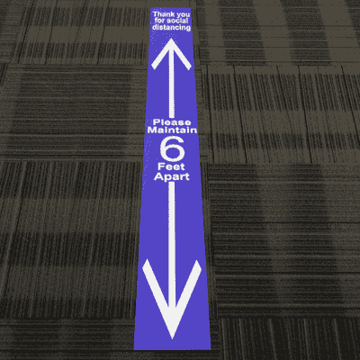 Please Maintain 6 Ft Apart Floor Decal - alternate view