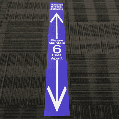 Please Maintain 6 Ft Apart Floor Decal - alternate view