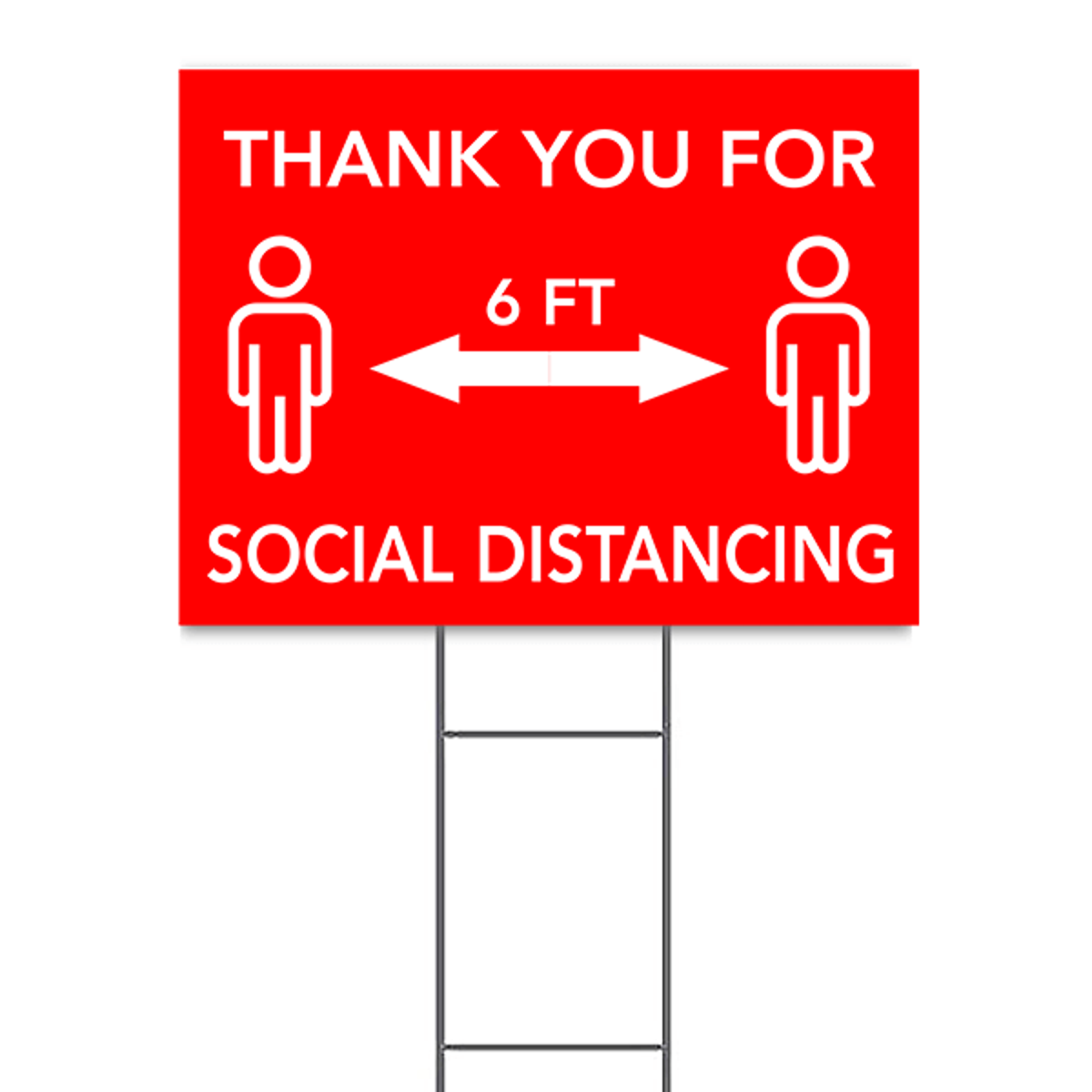 Thank You For Social Distancing Yard Sign | 18" x 24"