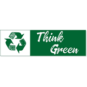 3" x 10 Think Green Recycle Decal