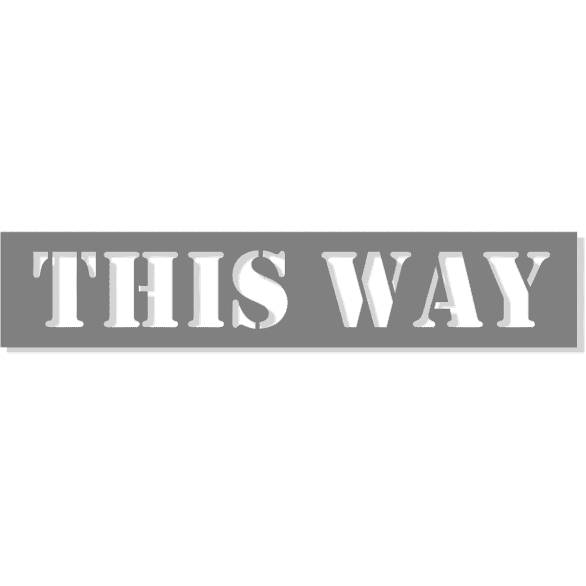 THIS WAY Mylar Stencil | 2" x 10"