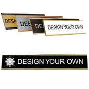 Traditional Plastic 2" x 12" Engraved Wall Nameplate