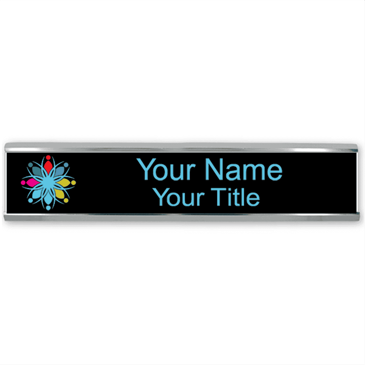 Traditional 2" x 12" Wall Nameplate - Full Color