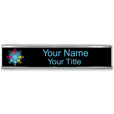 Traditional 2" x 12" Wall Nameplate - Full Color