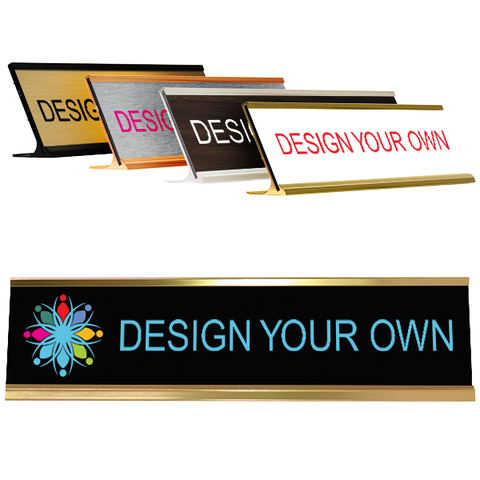 Design Your Own 2" x 8" Full Color Desk Nameplate