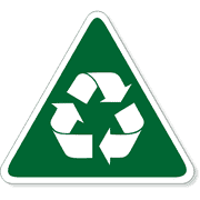 6" x 6" Triangle Recycle Decal