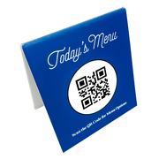 Custom QR Code with Background Color 4" x 5" Menu Table Top Sign