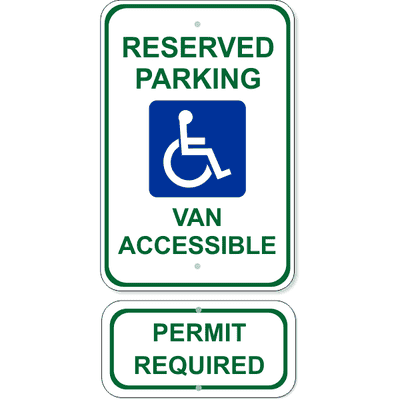 Van Accessible Handicap Sign Bundle
