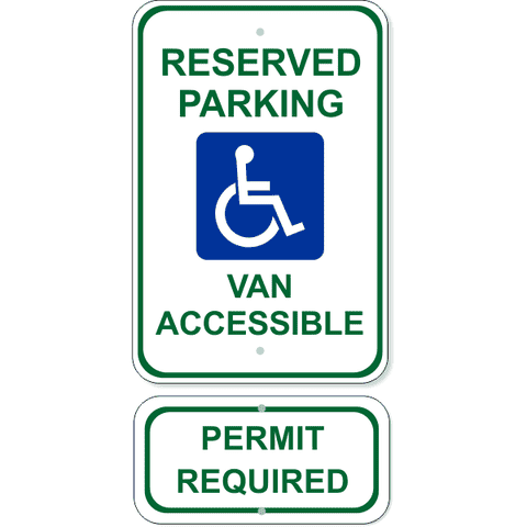 Van Accessible Handicap Sign Bundle