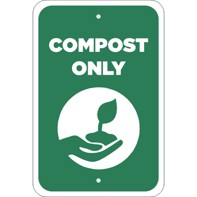 Vertical Compost Only Conserve Sign
