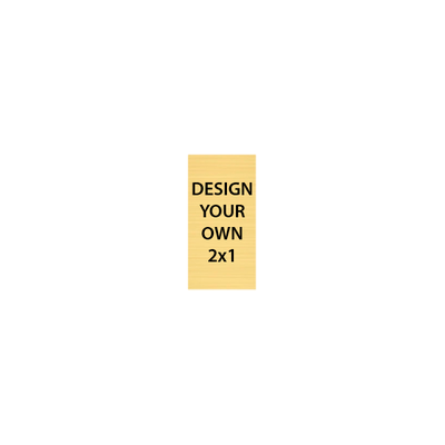 Vertical Engraved 2" x 1" Heavy Brass Signs - alternate view