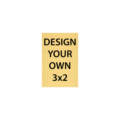Vertical Engraved Heavy Brass Signs 3" x 2"