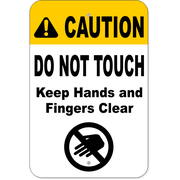 Vertical Keep Clear Do Not Touch 18" x 12" Aluminum Sign