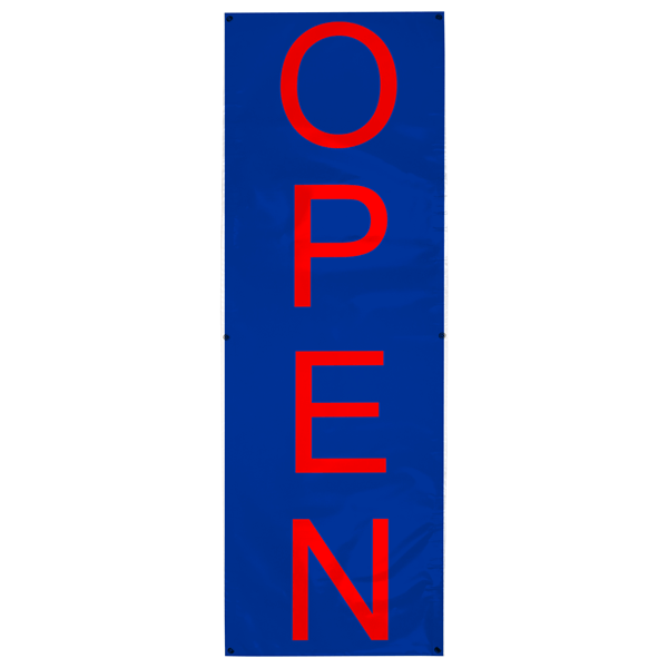 Vertical 6' x 2' Open Banner
